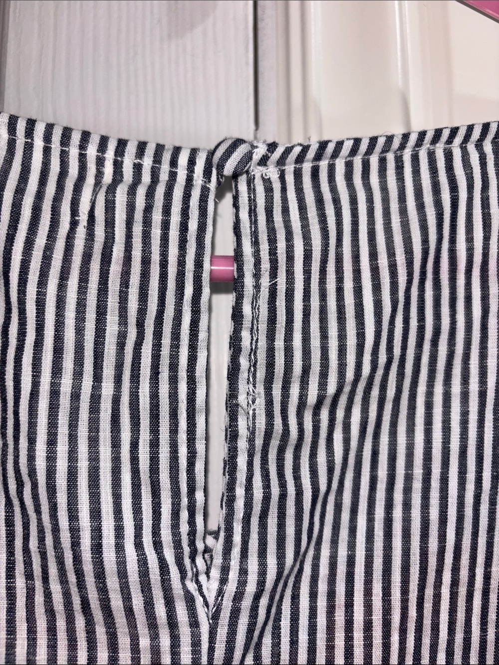 Striped Embroidered Floral Peasant Top - Multicolor - Picture 8 of 8